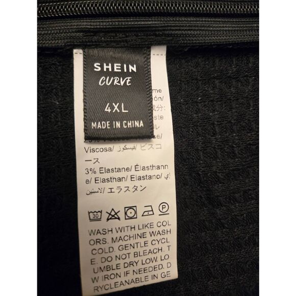 Shein Women's Size 4x Black Knitted Crop Top - Picture 5 of 6